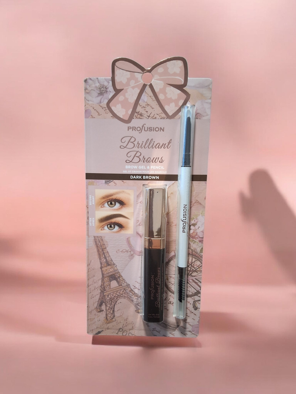 Profusion Cosmetics Brilliant Brows Brow Gel & Pencil — Dark Brown